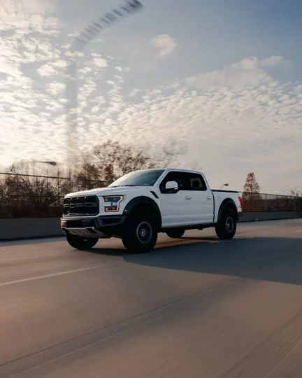 White pickup truck